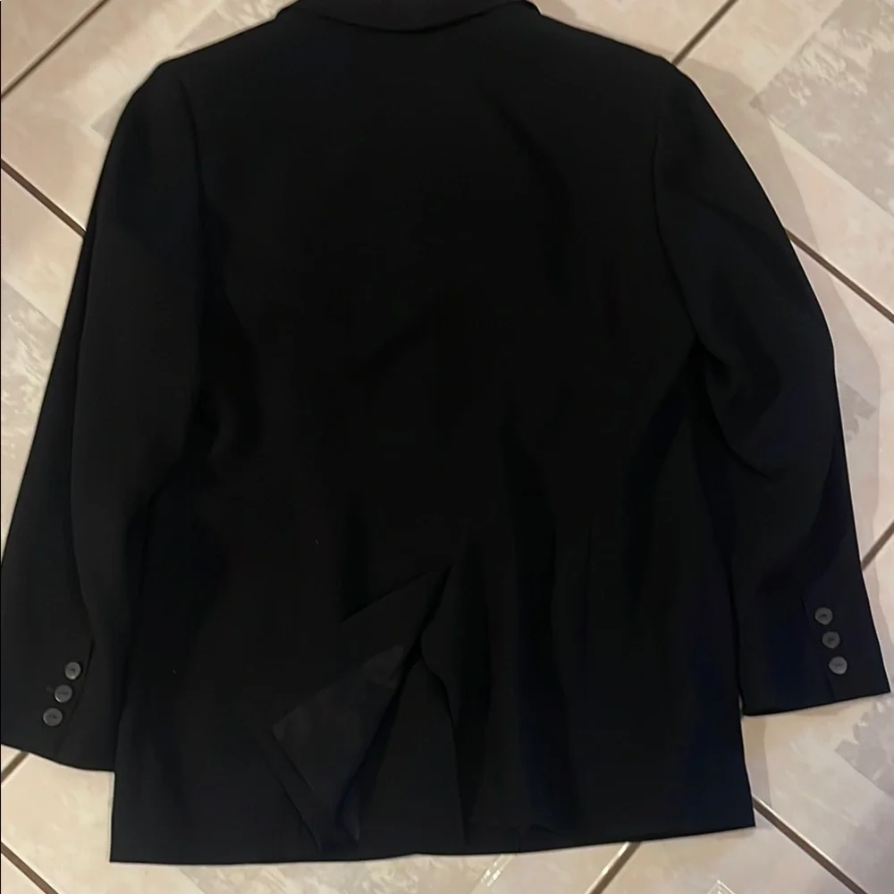 Preston & York Black Tailored Blazer with Skirt Suit Notched Lapel